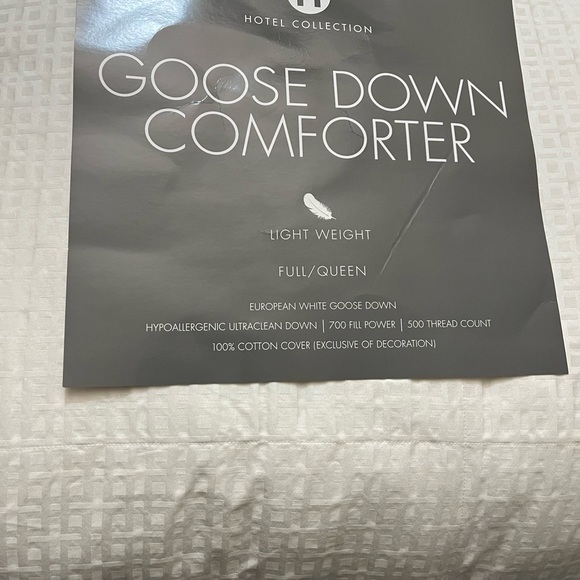 Hotel Collection Goose down comforter size…